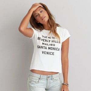 American Eagle soft white tee